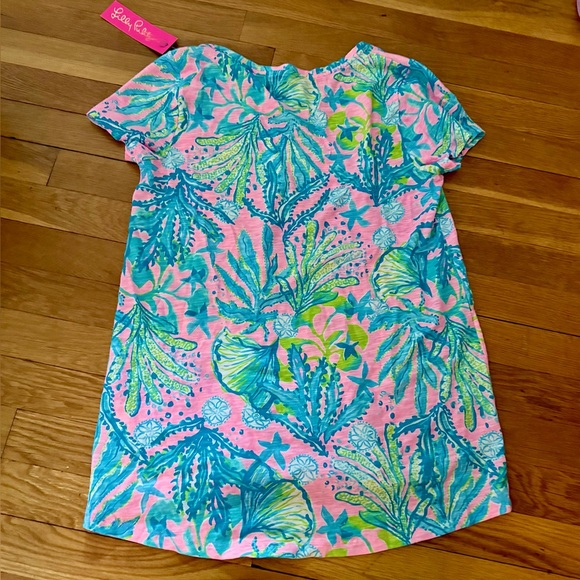 Lilly Pulitzer Women’s S Etta V-Neck Tee in Mandevilla Baby Hip Nautic - Picture 4 of 4